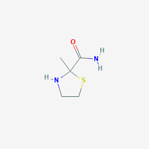 molecular formula C5H10N2OS B081416 2-Methyl-1,3-thiazolidine-2-carboxamide CAS No. 13084-22-5