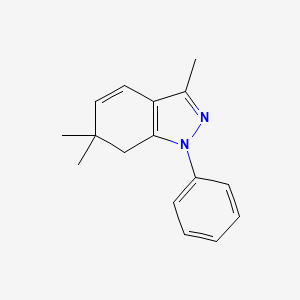 molecular formula C16H18N2 B8142368 3,6,6-trimethyl-1-phenyl-7H-indazole 