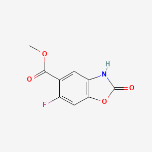 molecular formula C9H6FNO4 B8143114 Methyl 6-fluoro-2-oxo-3H-1,3-benzoxazole-5-carboxylate 