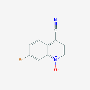 molecular formula C10H5BrN2O B8143120 7-Bromo-4-cyanoquinoline-N-oxide 