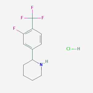 2-[3-Fluoro-4-(trifluoromethyl)phenyl]piperidine hydrochloride