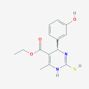 molecular formula C14H16N2O3S B8143331 ethyl (4S)-4-(3-hydroxyphenyl)-6-methyl-2-sulfanyl-1,4-dihydropyrimidine-5-carboxylate 