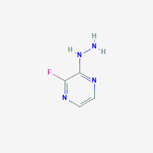 molecular formula C4H5FN4 B8143385 2-Fluoro-3-hydrazinylpyrazine 