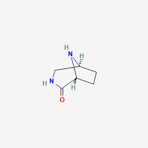 molecular formula C6H10N2O B8143398 (1r,5s)-3,8-Diazabicyclo[3.2.1]octan-2-one 