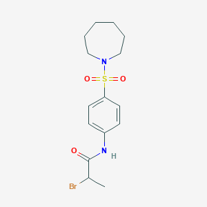 molecular formula C15H21BrN2O3S B8143526 N-(4-(Azepan-1-ylsulfonyl)phenyl)-2-bromopropanamide 