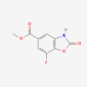 molecular formula C9H6FNO4 B8143605 Methyl 7-fluoro-2-oxo-3H-1,3-benzoxazole-5-carboxylate 