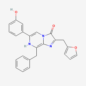 molecular formula C24H19N3O3 B8143669 8-benzyl-2-(furan-2-ylmethyl)-6-(3-hydroxyphenyl)-7H-imidazo[1,2-a]pyrazin-3-one 