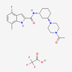 molecular formula C24H30F4N4O4 B8143690 EZM0414 TFA 