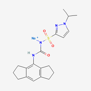 molecular formula C19H23N4NaO3S B8143727 sodium;1,2,3,5,6,7-hexahydro-s-indacen-4-ylcarbamoyl-(1-propan-2-ylpyrazol-3-yl)sulfonylazanide 