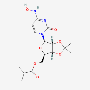 ((3aR,4R,6R,6aR)-6-((E)-4-(Hydroxyimino)-2-oxo-3,4-dihydropyrimidin-1(2H)-yl)-2,2-dimethyltetrahydrofuro[3,4-d][1,3]dioxol-4-yl)methyl isobutyrate