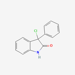 molecular formula C14H10ClNO B8143827 3-Chloro-3-phenyl-1,3-dihydroindol-2-one 