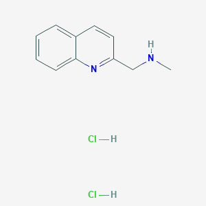 molecular formula C11H14Cl2N2 B8144036 methyl[(quinolin-2-yl)methyl]aminedihydrochloride 