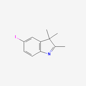 molecular formula C11H12IN B8144194 5-Iodo-2,3,3-trimethyl-3h-indole CAS No. 54136-25-3