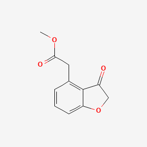 molecular formula C11H10O4 B8144266 Methyl 2-(3-oxo-2,3-dihydrobenzofuran-4-yl)acetate 
