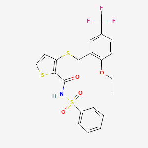 molecular formula C21H18F3NO4S3 B8144452 NAZ2329 