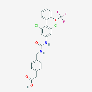 molecular formula C23H17Cl2F3N2O4 B8144518 RORgammat inverse agonist 13 