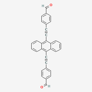 molecular formula C32H18O2 B8144645 4,4'-(Anthracene-9,10-diylbis(ethyne-2,1-diyl))dibenzaldehyde 