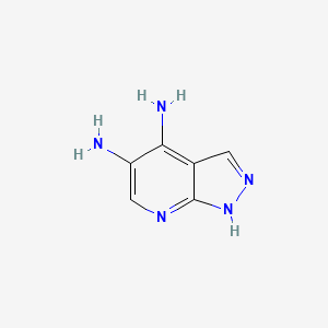 molecular formula C6H7N5 B8144942 1H-pyrazolo[3,4-b]pyridine-4,5-diamine 