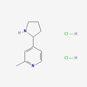 molecular formula C10H16Cl2N2 B8145227 2-Methyl-4-(pyrrolidin-2-yl)pyridine dihydrochloride 