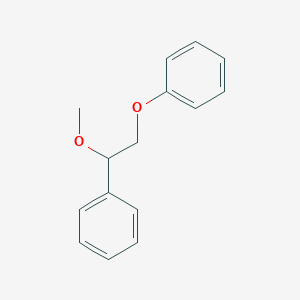 molecular formula C15H16O2 B8145236 (1-Methoxy-2-phenoxyethyl)benzene 