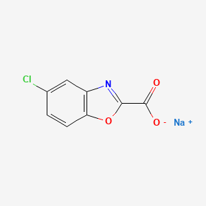 molecular formula C8H3ClNNaO3 B8145399 sodium;5-chloro-1,3-benzoxazole-2-carboxylate 