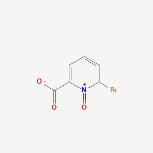 molecular formula C6H4BrNO3 B8145931 2-bromo-1-oxo-2H-pyridin-1-ium-6-carboxylate 
