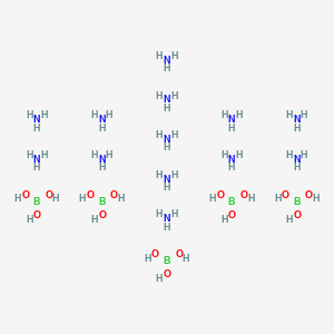 molecular formula B5H54N13O15 B8145939 pentakis(boric acid) tridecaamine 