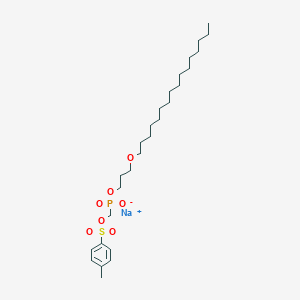 molecular formula C27H48NaO7PS B8146012 sodium;3-hexadecoxypropoxy-[(4-methylphenyl)sulfonyloxymethyl]phosphinate 