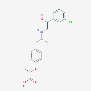 molecular formula C20H24ClNO4 B8146028 2-[4-(2-{[2-(3-Chlorophenyl)-2-hydroxyethyl]amino}propyl)phenoxy]propanoic acid 