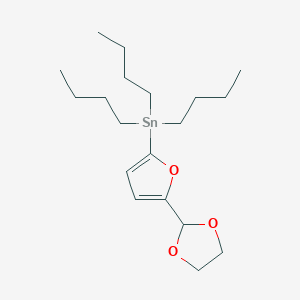 molecular formula C19H34O3Sn B8146228 tributyl-[5-(1,3-dioxolan-2-yl)furan-2-yl]stannane CAS No. 118505-28-5