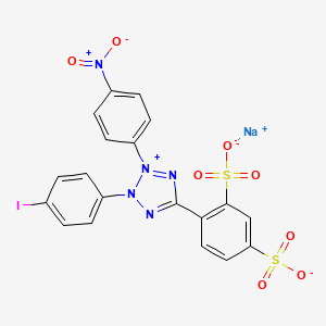 molecular formula C19H11IN5NaO8S2 B8146298 sodium;4-[2-(4-iodophenyl)-3-(4-nitrophenyl)tetrazol-3-ium-5-yl]benzene-1,3-disulfonate 