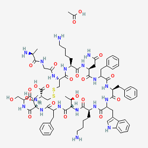 molecular formula C78H108N18O21S2 B8146640 Cyclic somatostatin Acetate 