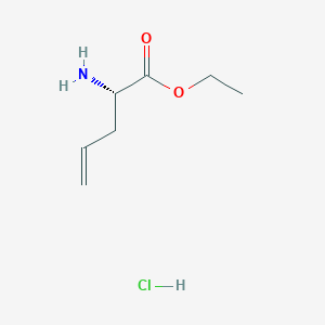 molecular formula C7H14ClNO2 B8146795 Ethyl (S)-2-aminopent-4-enoate hydrochloride 