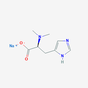 molecular formula C8H12N3NaO2 B8147002 Sodium (S)-2-(dimethylamino)-3-(1H-imidazol-4-yl)propanoate 