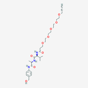 molecular formula C29H45N3O9 B8147207 Alkyne-PEG(4)-Val-Ala-PAB 
