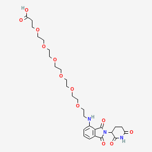 molecular formula C28H39N3O12 B8147345 Pomalidomide-PEG6-COOH 