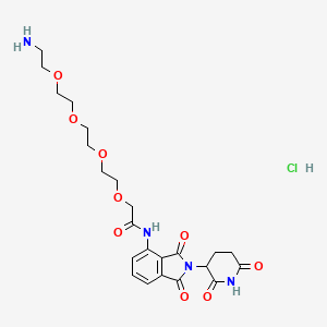 molecular formula C23H31ClN4O9 B8147354 Pomalidomide-amino-PEG4-NH2 hydrochloride 