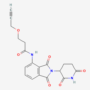molecular formula C19H17N3O6 B8147357 Pomalidomide-CO-PEG1-propargyl 