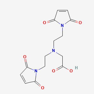 molecular formula C14H15N3O6 B8147387 2-[Bis[2-(2,5-dioxopyrrol-1-yl)ethyl]amino]acetic acid 