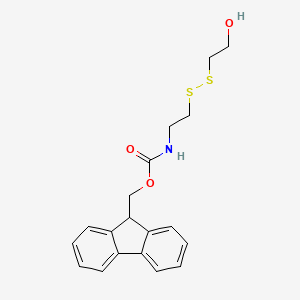 molecular formula C19H21NO3S2 B8147392 Fmoc-NH-SS-OH 