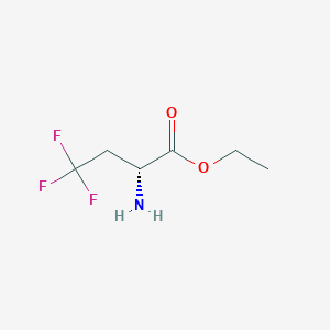 molecular formula C6H10F3NO2 B8147444 (R)-2-Amino-4,4,4-trifluoro-butyric acid ethyl ester 