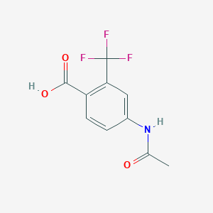 molecular formula C10H8F3NO3 B8147503 4-Acetamido-2-(trifluoromethyl)benzoic acid 