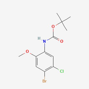 molecular formula C12H15BrClNO3 B8147580 tert-butyl N-(4-bromo-5-chloro-2-methoxyphenyl)carbamate 