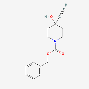 molecular formula C15H17NO3 B8147590 Benzyl 4-ethynyl-4-hydroxypiperidine-1-carboxylate 
