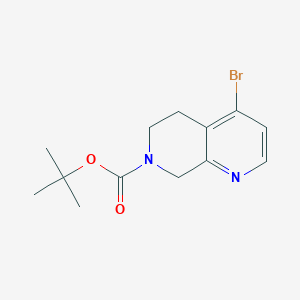 molecular formula C13H17BrN2O2 B8147682 tert-Butyl 4-bromo-5,8-dihydro-1,7-naphthyridine-7(6H)-carboxylate 