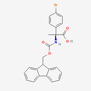 molecular formula C24H20BrNO4 B8147793 Fmoc-alpha-Me-L-Phg(4-Br)-OH 