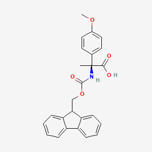 molecular formula C25H23NO5 B8147795 Fmoc-alpha-Me-L-Phg(4-OMe)-OH 