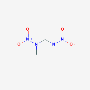 molecular formula C3H8N4O4 B081478 Methanediamine, N,N'-dimethyl-N,N'-dinitro- CAS No. 13232-00-3