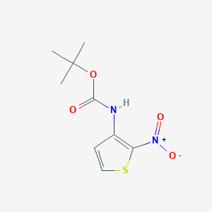 molecular formula C9H12N2O4S B8147897 Tert-butyl N-(2-nitrothiophen-3-YL)carbamate 