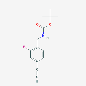 molecular formula C14H16FNO2 B8147995 tert-Butyl (4-ethynyl-2-fluorobenzyl)carbamate 